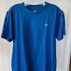 Lacoste Sport 100% Cotton Pique Tennis Tee Contrast Piping Sleeve